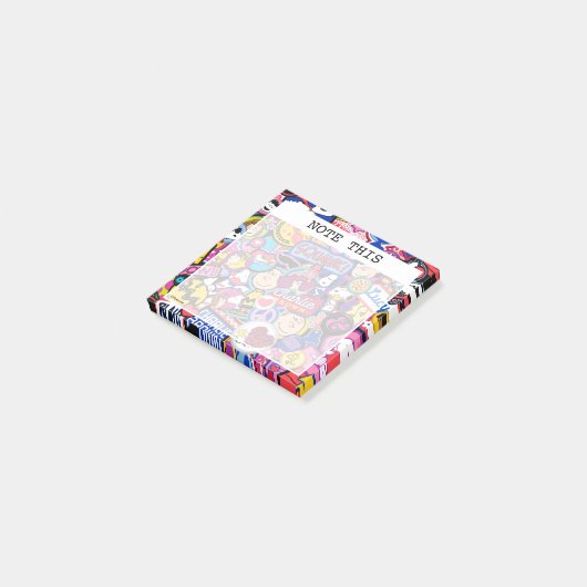 Peanuts | Mixtape-patchpatroon Post-it® Notes (Schuin)