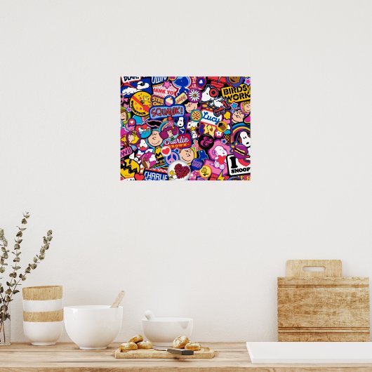 Peanuts | Mixtape-patchpatroon Poster (Keuken)