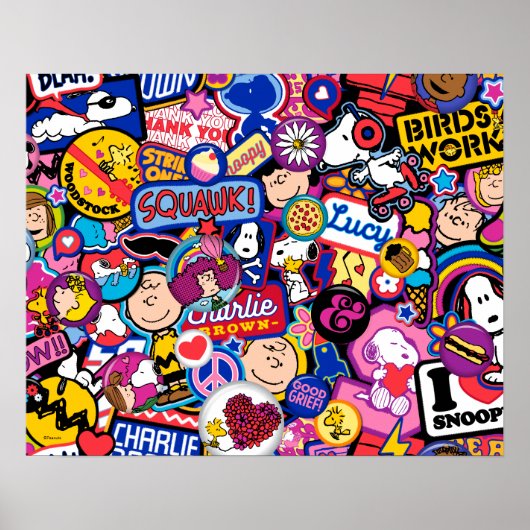 Peanuts | Mixtape-patchpatroon Poster (Voorkant)