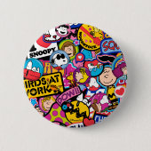 Peanuts | Mixtape-patchpatroon Ronde Button 5,7 Cm (Voorkant)