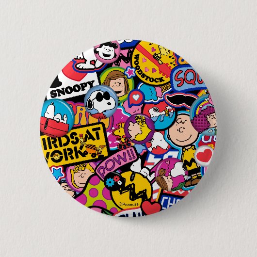 Peanuts | Mixtape-patchpatroon Ronde Button 5,7 Cm (Voorkant)