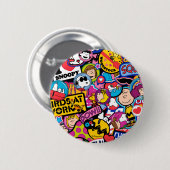 Peanuts | Mixtape-patchpatroon Ronde Button 5,7 Cm (Voorkant /achterkant)