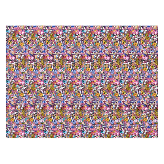 Peanuts | Mixtape-patchpatroon Tafelkleed (Voorkant (Horizontaal))