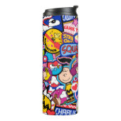 Peanuts | Mixtape-patchpatroon Thermosbeker (Gedraaid links)