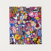 Peanuts | Mixtape-patchpatroon Wandkleed (Voorkant)
