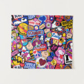 Peanuts | Mixtape-patchpatroon Wandkleed (Voorkant (horizontaal))