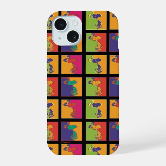 Peanuts | Moderne Pop Art Snoopy iPhone 15 Case (Achterkant)