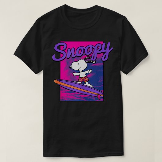 Peanuts Neon Surfen T-shirt (Design voorkant)