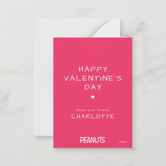 Peanuts | Never Give Your Heart To A Blockhead Notitiekaartje (Achterkant)