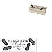 Peanuts Nuts Snack Junk Food Nutty Adres Rubberstempel (Gestempeld)