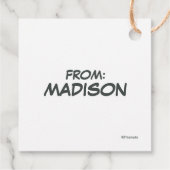 Peanuts | Ouderwets slee ritten patroon Bedankjes Labels (Achterkant)