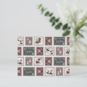 Peanuts | Ouderwets slee ritten patroon Briefkaart (Staand voorkant)