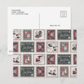 Peanuts | Ouderwets slee ritten patroon Briefkaart (Voorkant / Achterkant)