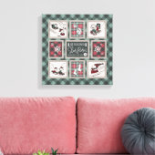 Peanuts | Ouderwets slee ritten patroon Canvas Afdruk (Insitu (Woonkamer))