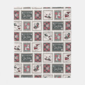 Peanuts | Ouderwets slee ritten patroon Fleece Deken (Voorkant)