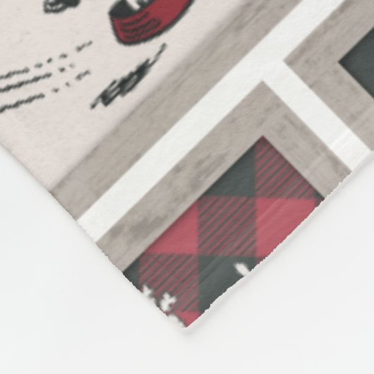 Peanuts | Ouderwets slee ritten patroon Fleece Deken (Hoek)