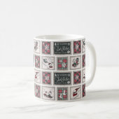 Peanuts | Ouderwets slee ritten patroon Koffiemok (Voorkant rechts)