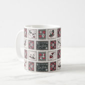 Peanuts | Ouderwets slee ritten patroon Koffiemok (Voorkant links)