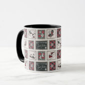 Peanuts | Ouderwets slee ritten patroon Mok (Voorkant links)