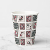 Peanuts | Ouderwets slee ritten patroon Papieren Bekers (Links)