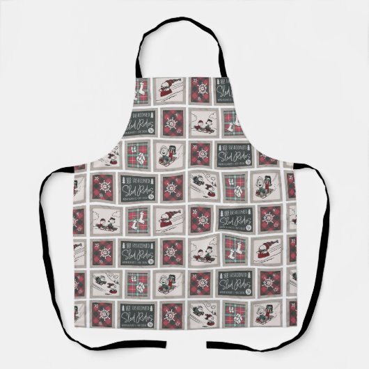 Peanuts | Ouderwets slee ritten patroon Schort (Voorkant)