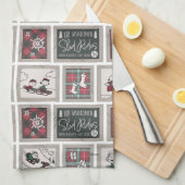 Peanuts | Ouderwets slee ritten patroon Theedoek (Quarter Fold)