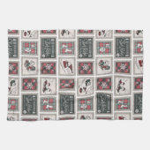 Peanuts | Ouderwets slee ritten patroon Theedoek (Horizontaal)