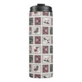Peanuts | Ouderwets slee ritten patroon Thermosbeker (Voorkant)