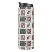 Peanuts | Ouderwets slee ritten patroon Thermosbeker (Geroteerd rechts)