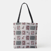 Peanuts | Ouderwets slee ritten patroon Tote Bag (Achterkant)