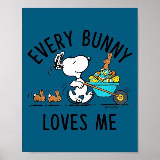 Peanuts - Pasen - elk konijn houdt van mij Peanuts Poster (Voorkant)