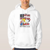 Peanuts | Patriottische Schroeder, Woodstock & Sno Hoodie (Voorkant)