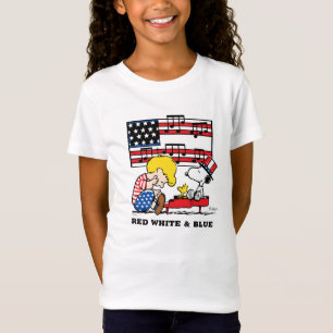 Peanuts   Patriottische Schroeder, Woodstock & Sno T-shirt