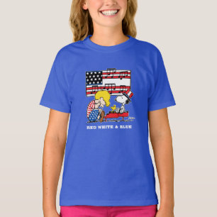 Peanuts   Patriottische Schroeder, Woodstock & Sno T-shirt