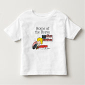 Peanuts | Patriottische Schroeder & zijn piano Kinder Shirts (Voorkant)