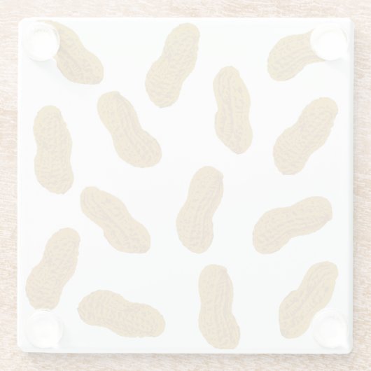 Peanuts Pattern Glazen Onderzetter (Achterkant)