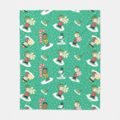 Peanuts Pepermint Dreams Sneeuwvlok Patroon Fleece Deken (Voorkant)