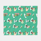 Peanuts Pepermint Dreams Sneeuwvlok Patroon Fleece Deken (Voorkant (Horizontaal))