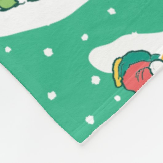 Peanuts Pepermint Dreams Sneeuwvlok Patroon Fleece Deken (Hoek)