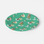 Peanuts Pepermint Dreams Sneeuwvlok Patroon Papieren Bordje (Gekanteld)