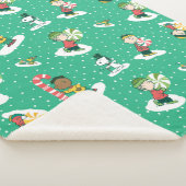 Peanuts Pepermint Dreams Sneeuwvlok Patroon Sherpa Deken (3/4)