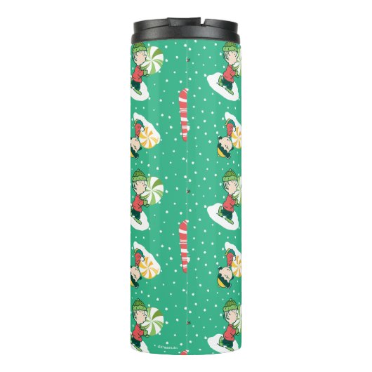 Peanuts Pepermint Dreams Sneeuwvlok Patroon Thermosbeker (Achterkant)