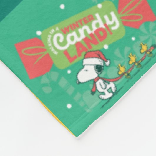 Peanuts Pepermint Dreams | vakantiepatroon Fleece Deken (Hoek)