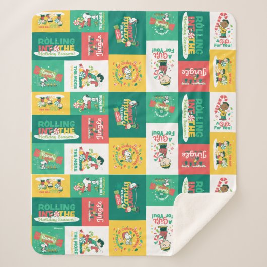 Peanuts Pepermint Dreams | vakantiepatroon Sherpa Deken (Voorkant)