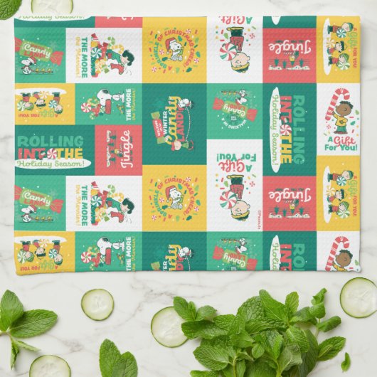 Peanuts Pepermint Dreams | vakantiepatroon Theedoek (Gevouwen)