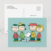 Peanuts | Pepermunt Kerstboom Feestdagenkaart (Voorkant / Achterkant)