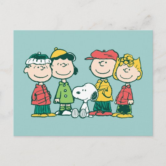 Peanuts | Pepermunt Kerstboom Feestdagenkaart (Voorkant)
