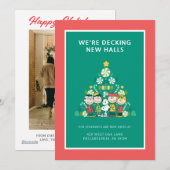 Peanuts | Pepermunt Kerstboom Feestdagenkaart (Voorkant / Achterkant)