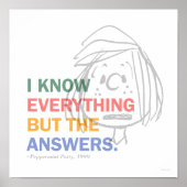 Peanuts | pepermunt Patty 1999 grijs Poster (Voorkant)