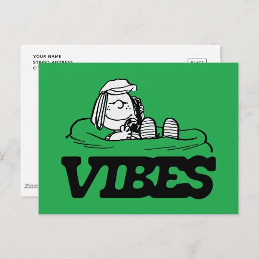 Peanuts | pepermunt Patty Vibes Briefkaart (Voorkant / Achterkant)